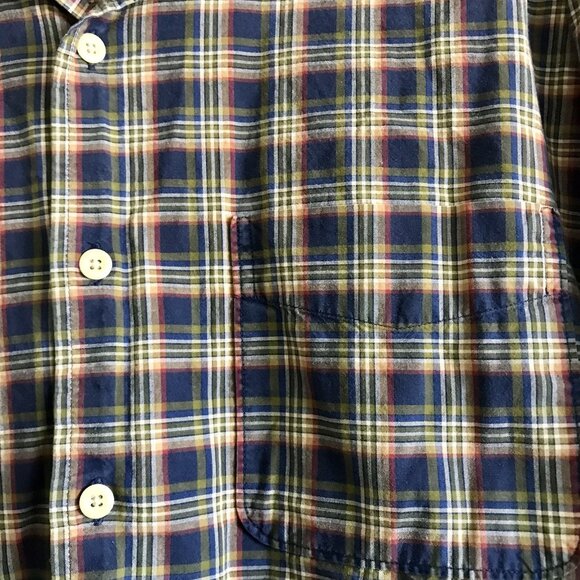 Abercrombie Fitch Shirt Mens XL Blue Red Yellow Plaid Button Up Vintage Outdoor - Picture 3 of 5